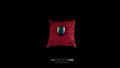Byzantine sterling silver ring with green onyx displayed on red velvet pillow